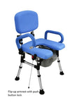 Foldable Shower Chair with Flip-up Armrest