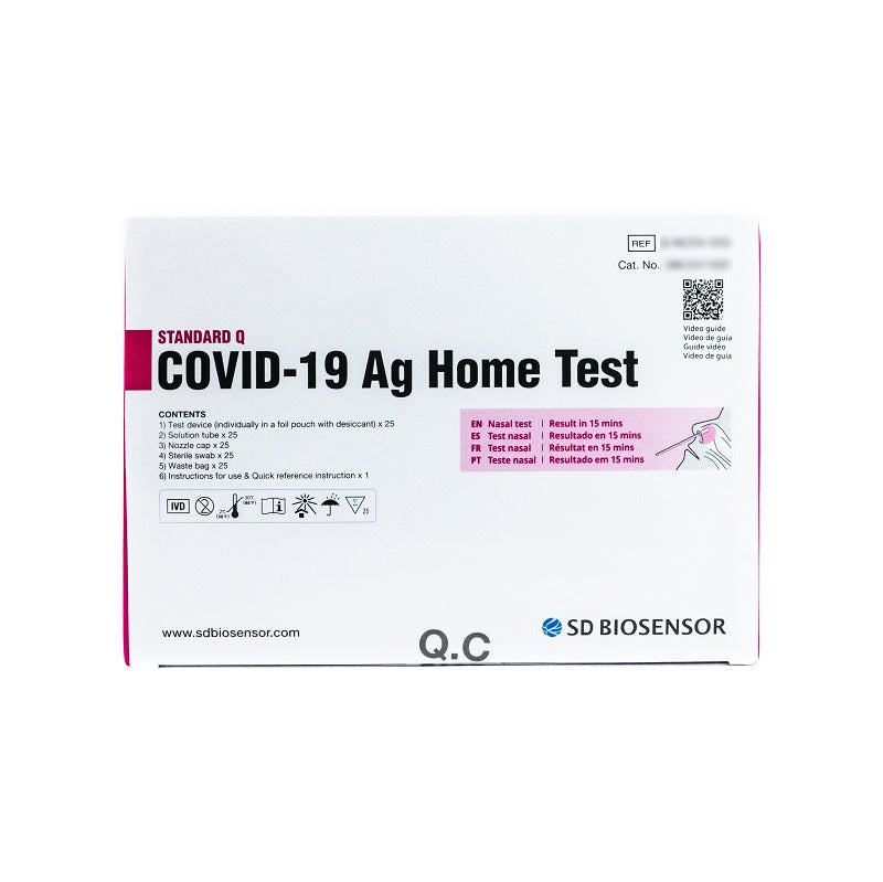 SD Biosensor Standard Q Covid19 Ag Home Test Kit (25tests/kit
