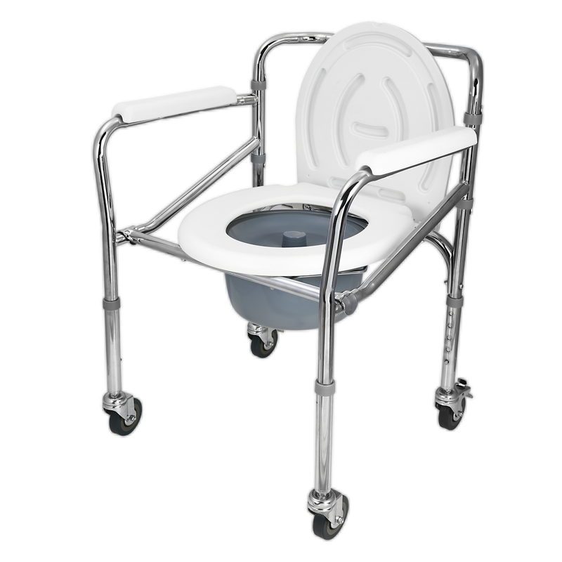 Aluminium Mobile Foldable Commode – AgedCare by NTUC FairPrice Co ...